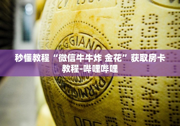 秒懂教程“微信牛牛炸 金花”获取房卡教程-哔哩哔哩