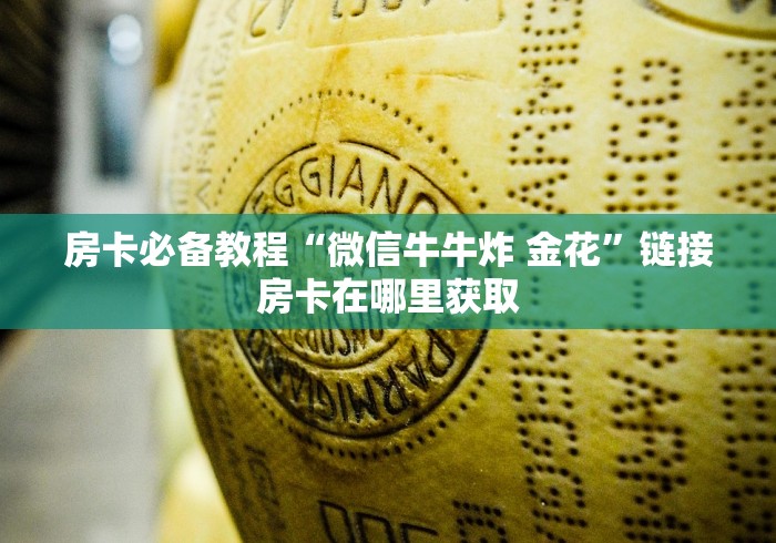 房卡必备教程“微信牛牛炸 金花”链接房卡在哪里获取