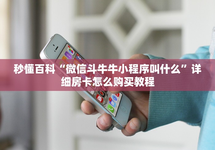 秒懂百科“微信斗牛牛小程序叫什么”详细房卡怎么购买教程